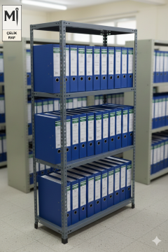 43x93x200 Çelik Raf | Civatalı Metal Depo Rafı | 4 Kat
