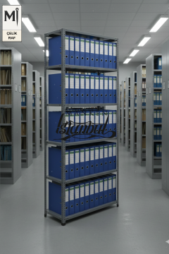 43x93x200 Çelik Raf | Civatalı Metal Depo Rafı | 6 Kat