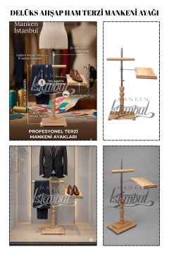 De Lüks Ham Ahşap Terzi Mankeni Ayağı