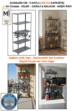 31x93x200 Ev Tipi | Balkon Kiler Ardiye Rafı | 5 Kat