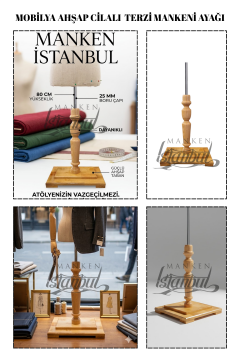 Mobilya Ahşap Cilalı Terzi Mankeni Ayağı