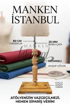 Mobilya Ahşap Cilalı Terzi Mankeni Ayağı