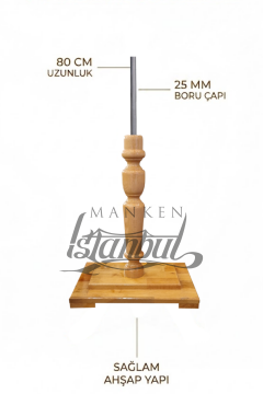 Mobilya Ahşap Cilalı Terzi Mankeni Ayağı