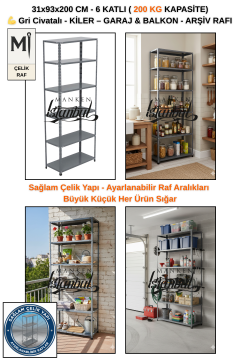 31x93x200 Ev Tipi | Balkon Kiler Ardiye Rafı | 6 Kat