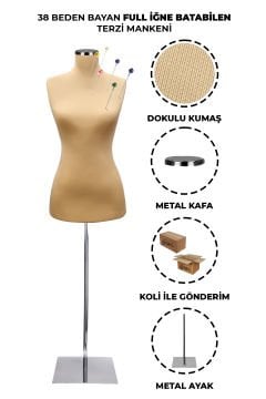 Ten Rengi İğne Batabilen Terzi Mankeni 34-46 38 beden