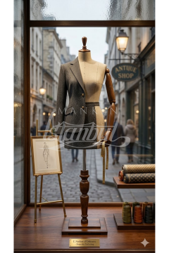 Mobilya Ahşap Ceviz Terzi Mankeni Ayağı