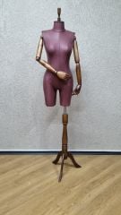 38 Beden Pantolon Giyen Ahşap Kollu Terzi Vitrin Mankeni