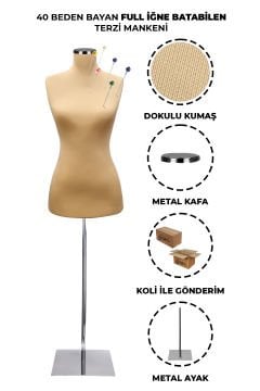 Ten Rengi İğne Batabilen Terzi Mankeni 34-46 40 beden