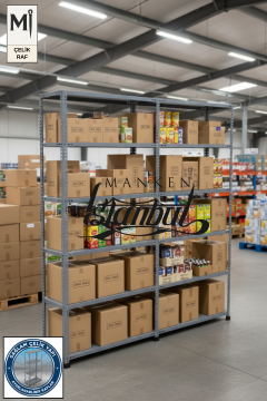 31x186x250 Çelik Raf | Civatalı Metal Depo Rafı | 6 Kat