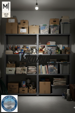 43x186x200 Çelik Raf | Civatalı Metal Depo Rafı | 4 Kat