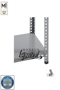 43x186x200 Çelik Raf | Civatalı Metal Depo Rafı | 4 Kat