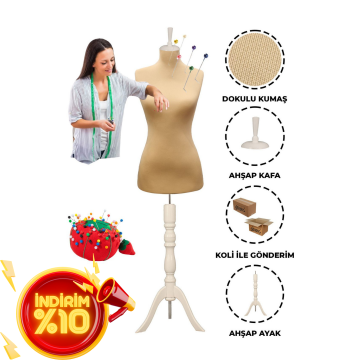 Ten Rengi İğne Batabilen Terzi Mankeni 34-46