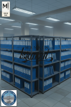 43x186x200 Çelik Raf | Civatalı Metal Depo Rafı | 5 Kat