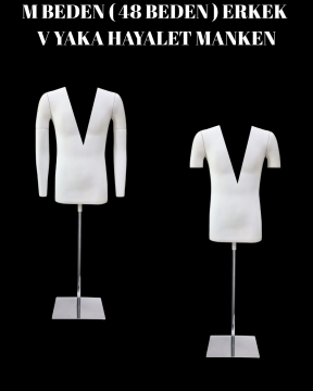 Derin Yaka Fotoğraf Çekimi İçin Erkek Hayalet Vitrin Mankeni