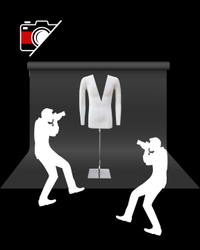 Derin Yaka Fotoğraf Çekimi İçin Erkek Hayalet Vitrin Mankeni