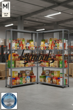 43x186x250 Çelik Raf | Civatalı Metal Depo Rafı | 4 Kat