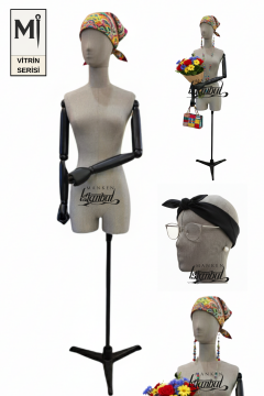 Pinokyo Ahşap Kollu Vitrin Mankeni 34-46