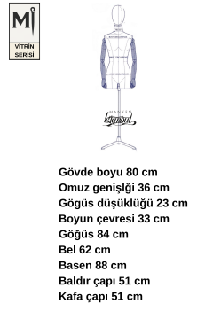 Pinokyo Ahşap Kollu Vitrin Mankeni 34-46