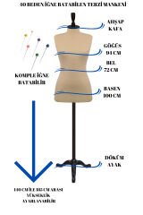 Dikiş Setli  İğne Batabilen Terzi Mankeni Prova Mankeni