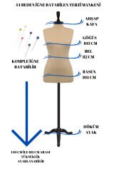 Dikiş Setli  İğne Batabilen Terzi Mankeni Prova Mankeni