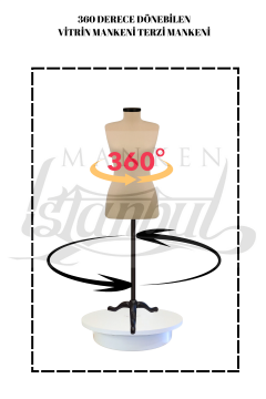 360° Döner Mekanizmalı Elektrikli Dönen Vitrin Mankeni Terzi Mankeni