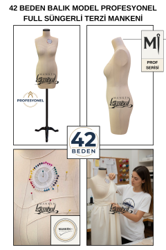 Balık Model 42 Beden Profesyonel İğne Batan Terzi Mankeni