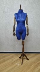 38 Beden Pantolon Giyebilen Ahşap Kollu Terzi Mankeni Vitrin Mankeni