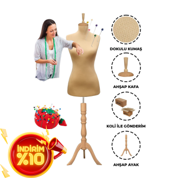 Ten Rengi İğne Batabilen Terzi Mankeni 34-46