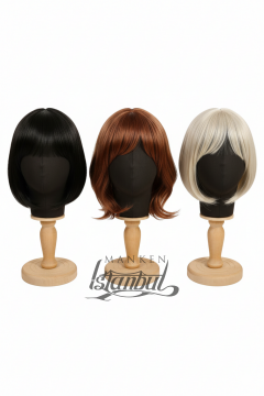 Bayan kumaş kaplı kafa mankeni-Aksesuar Mankeni