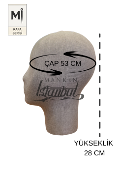 Bayan kumaş kaplı Monica kafa mankeni-Aksesuar Mankeni