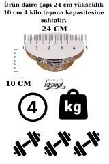 24 Cm Çapında  Çok Amaçlı Gümüş Döner Platform