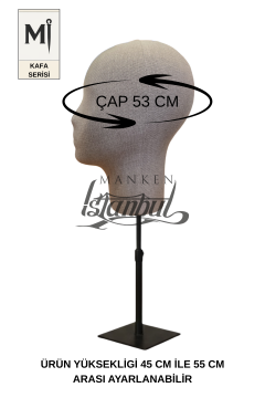 Bayan kumaş kaplı Monica kafa mankeni-Aksesuar Mankeni