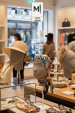 Bayan kumaş kaplı Monica kafa mankeni-Aksesuar Mankeni