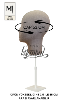 Bayan kumaş kaplı Monica kafa mankeni-Aksesuar Mankeni