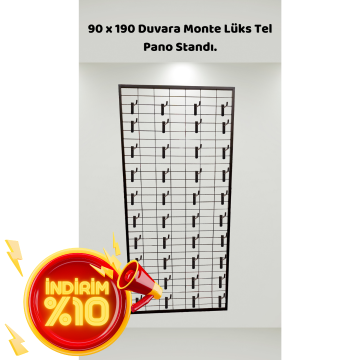 Duvara Monte Tel Pano Standı - 40 Adet Askı Aparatlı