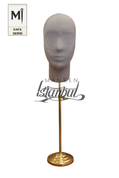 Bayan kumaş kaplı Monica kafa mankeni-Aksesuar Mankeni