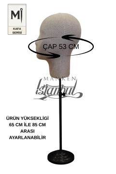 Bayan kumaş kaplı Monica kafa mankeni-Aksesuar Mankeni