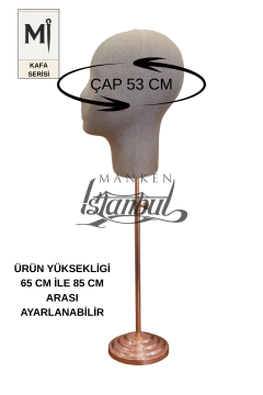 Bayan kumaş kaplı Monica kafa mankeni-Aksesuar Mankeni