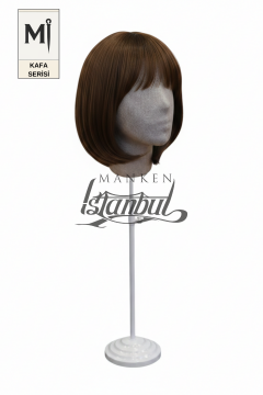 Bayan kumaş kaplı Monica kafa mankeni-Aksesuar Mankeni