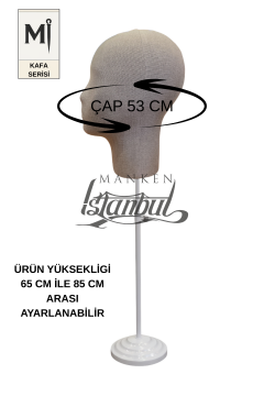 Bayan kumaş kaplı Monica kafa mankeni-Aksesuar Mankeni