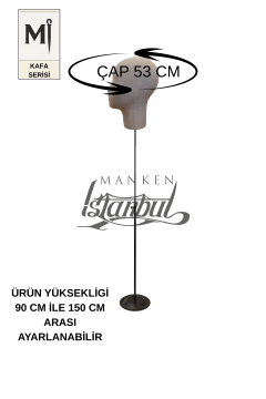 Bayan kumaş kaplı Monica kafa mankeni-Aksesuar Mankeni