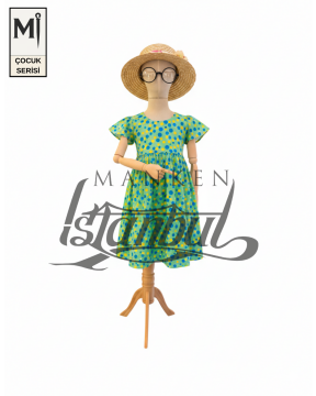 Ahşap Pinokyo Kollu Kafalı Çocuk Terzi Vitrin Mankeni