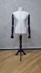 Ahşap kollu terzi mankeni vitrin mankeni