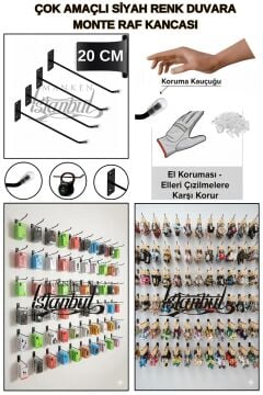 Özel Üretim Koruma Kauçuk Duvara Monte Raf Kancası