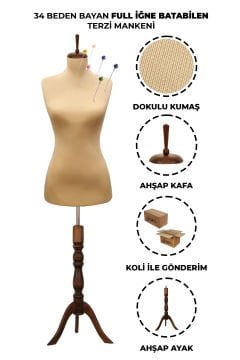 Ten Rengi İğne Batabilen Terzi Mankeni 34-46 34 beden