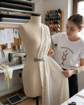 Uzun Basen Balık Gövde Süngerli İğne Batabilen Terzi Mankeni