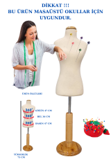 Okullar İçin 1/2 50 Eşel Terzi Mankeni Prova Mankeni