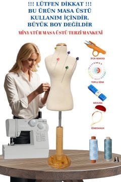 Dikiş Setli 1/2 50 Eşel Terzi Mankeni Prova Mankeni Dikiş Mankeni