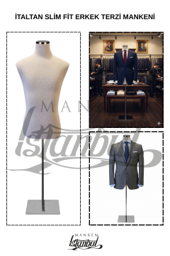 İtalyan Kalıp Slim Fit Erkek Terzi Mankeni