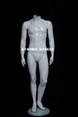 Kafasız erkek vitrin mankeni, vitrin mankenleri